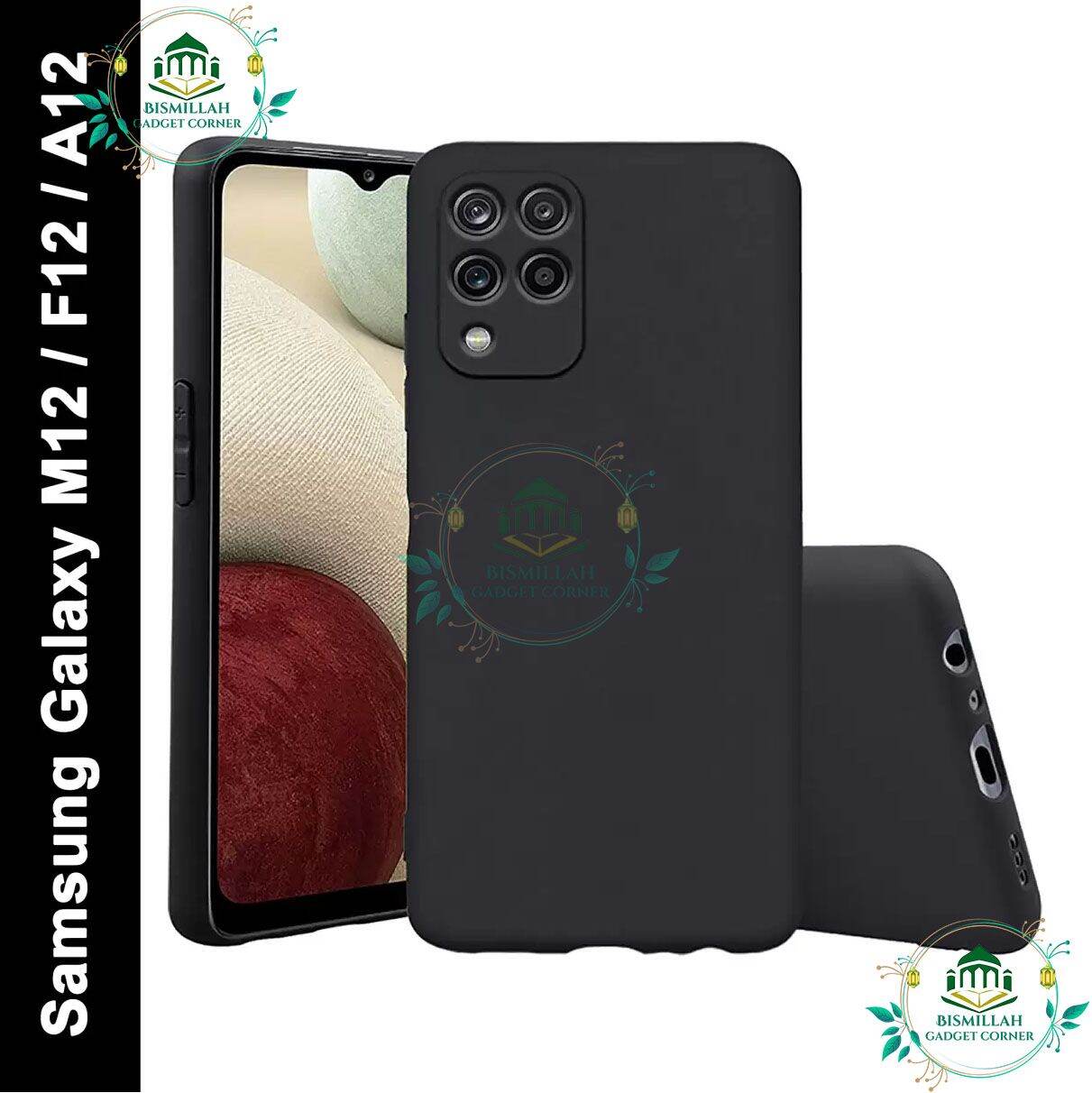Premium Liquid Silicone Phone case for Samsung Galaxy A12/ Samsung Galaxy M12 / Samsung Galaxy F12 Liquid Silicon Mobile Back Case Soft Silicone Phone Cover
