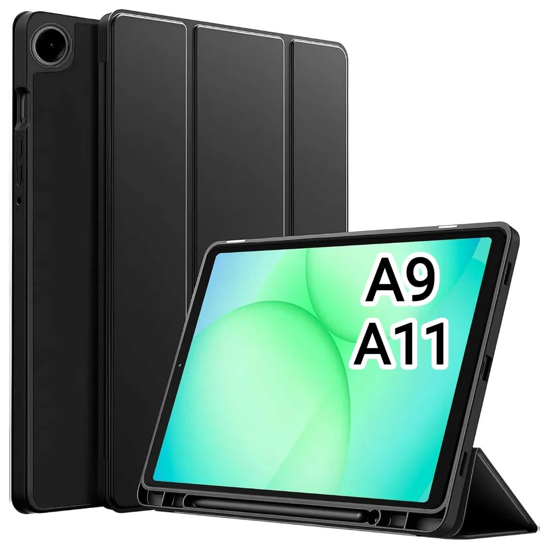 Premium Cover For Samsung Galaxy Tab A11 / Galaxy Tab A9 Cover Case 8.7 Inch, Flip Stand Cover Case For Samsung Galaxy Tab A9 / A11 Tablet Cover - Black - Navy Blue
