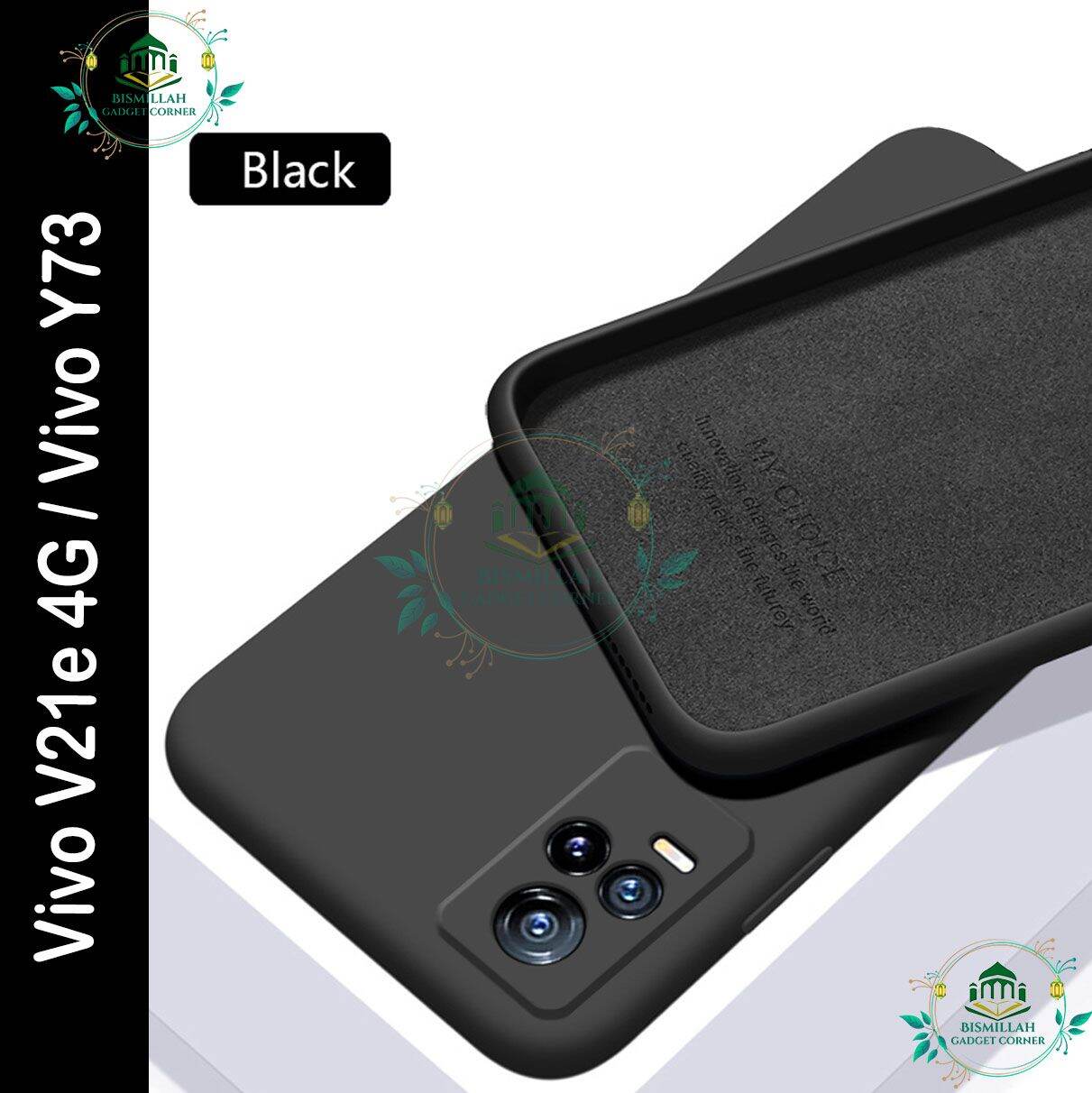 Premium Liquid Silicone Phone case for Vivo V21e 4G / Vivo Y73 Liquid Silicon Mobile Back Case Soft Silicone Phone Cover
