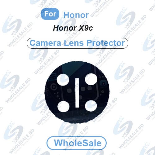 3D Camera Glass Lens Cover Tempered Glass Protector for Honor X9c Lite Silk Print 9H Tempered Glass Full Coverage (Wholesale) - Price in Bangladesh