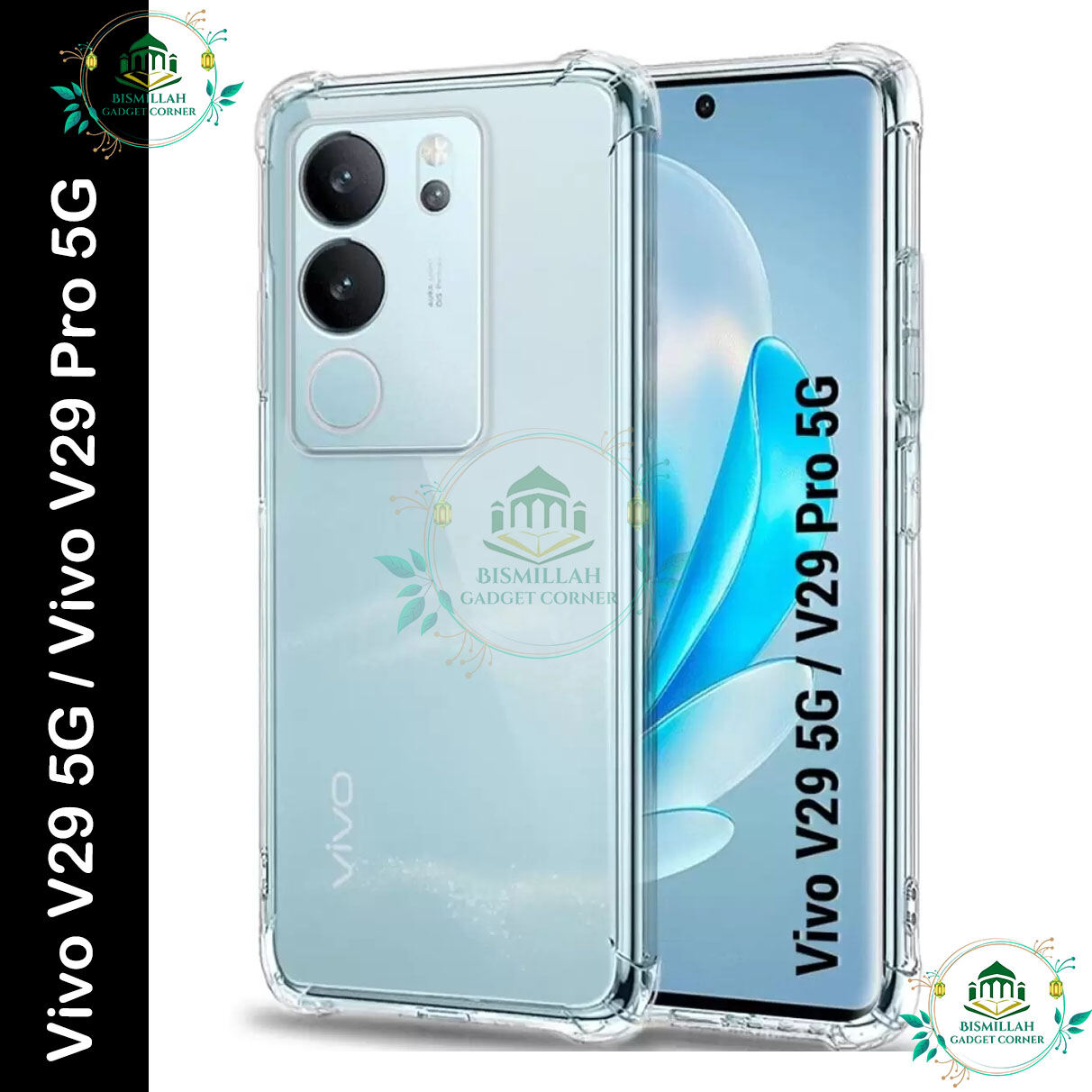 Transparent back cover For Vivo V29 5G / Vivo V29 Pro 5G Luxury transparent Protect Back Cover Soft Case