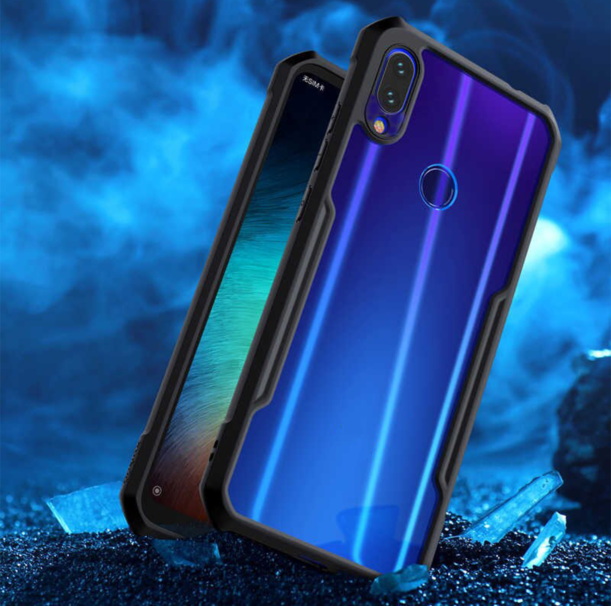 Xundd Back Cover for Vivo Y91 Transparent Hybrid Hard PC Back Bumper