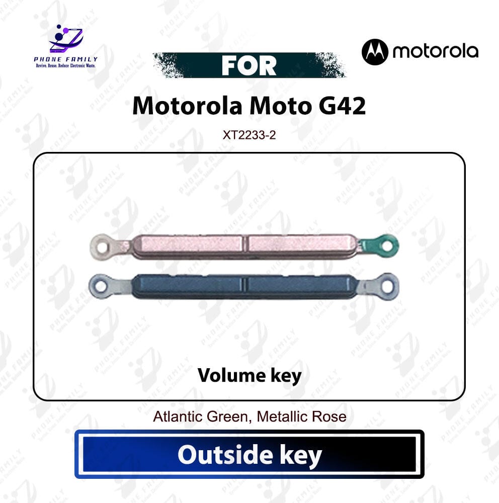 Motorola Moto G42 Volume Up Down Button Outside Key Side Key External Button Replacement Repair Part For XT2233-2 - Price in Bangladesh