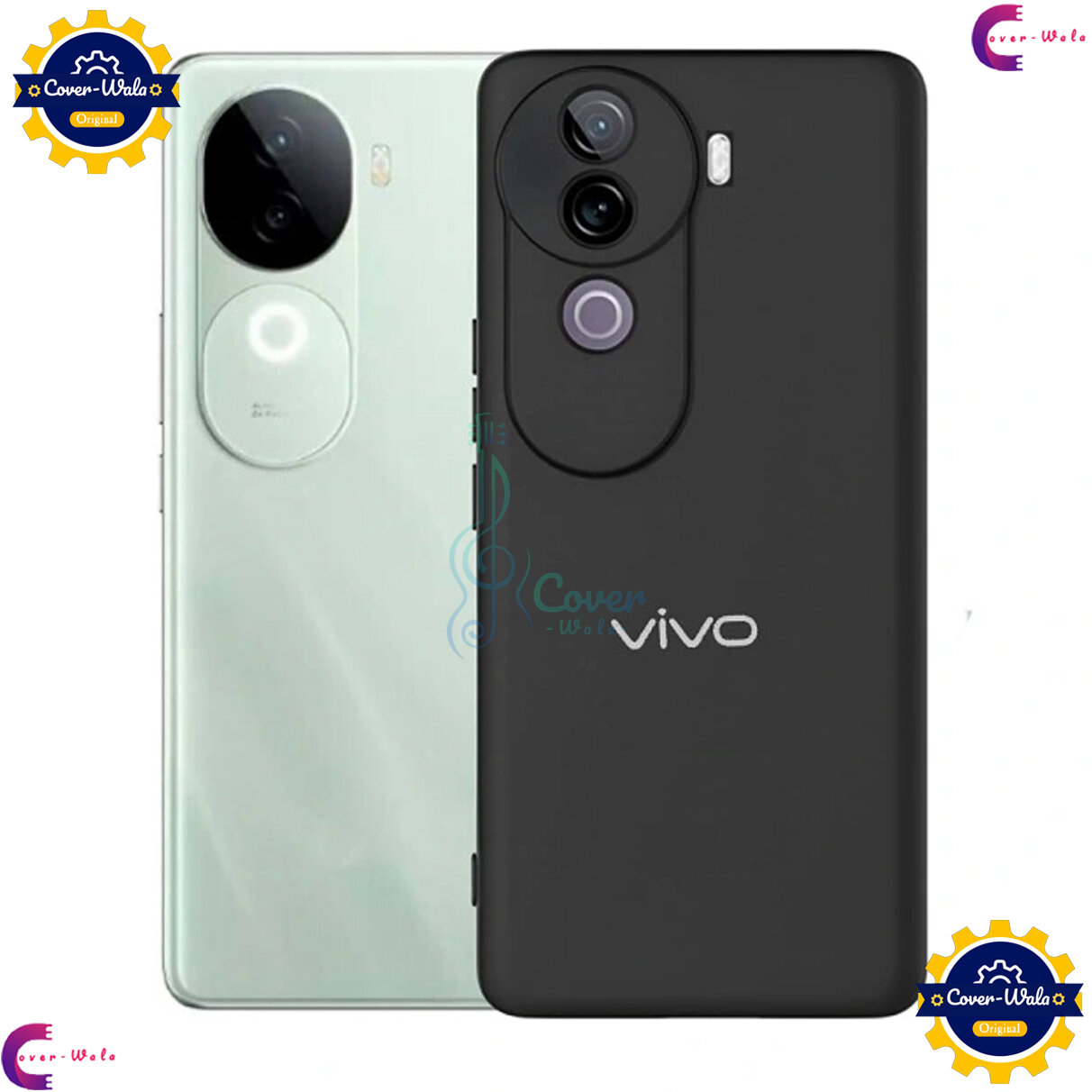 Transparent Back Clear Cover case + Xundd Protective Cover + Silicone Back Cover With Camera Protection Specially Designed For Vivo V40E 5G / iQOO Z9s 5G Back Cover.