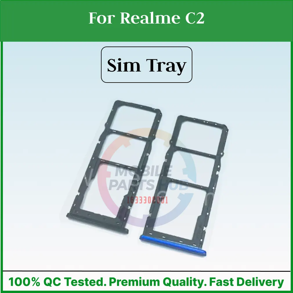 For Realme C2 Sim Tray Micro SD Card Slot with Sim Ejector Pin Replacement Part - Price in Bangladesh
