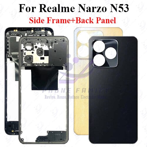 For Realme Narzo N53 Full Body Housing ( Side Frame + Back Panel Without Camera Glass ) - Price in Bangladesh