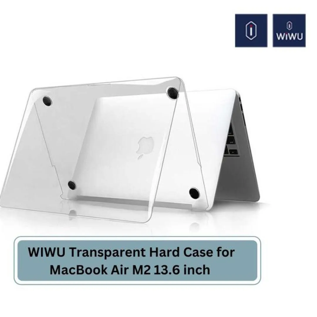 WIWU ishield Hard Case for Macbook Pro 13 inch 2020 Release M1 2022 M2 A2338 A2289 A2251 A2159 Plastic Hard Shell Case- Transparent