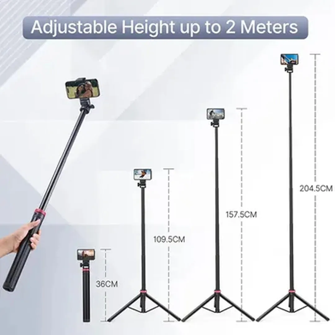 Ulanzi MT-78 Portable Extendable Tripod Selfie Stick for Camera & Smartphone Vlog Shooting Tripod 2-in-1 Adjustable Stand - Price in Bangladesh