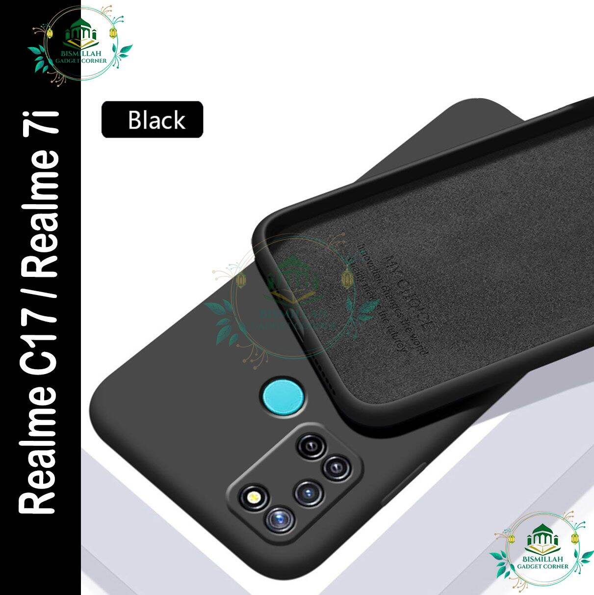Premium Liquid Silicone Phone case for Realme C17 / Realme 7i Liquid Silicon Mobile Back Case Soft Silicone Phone Cover