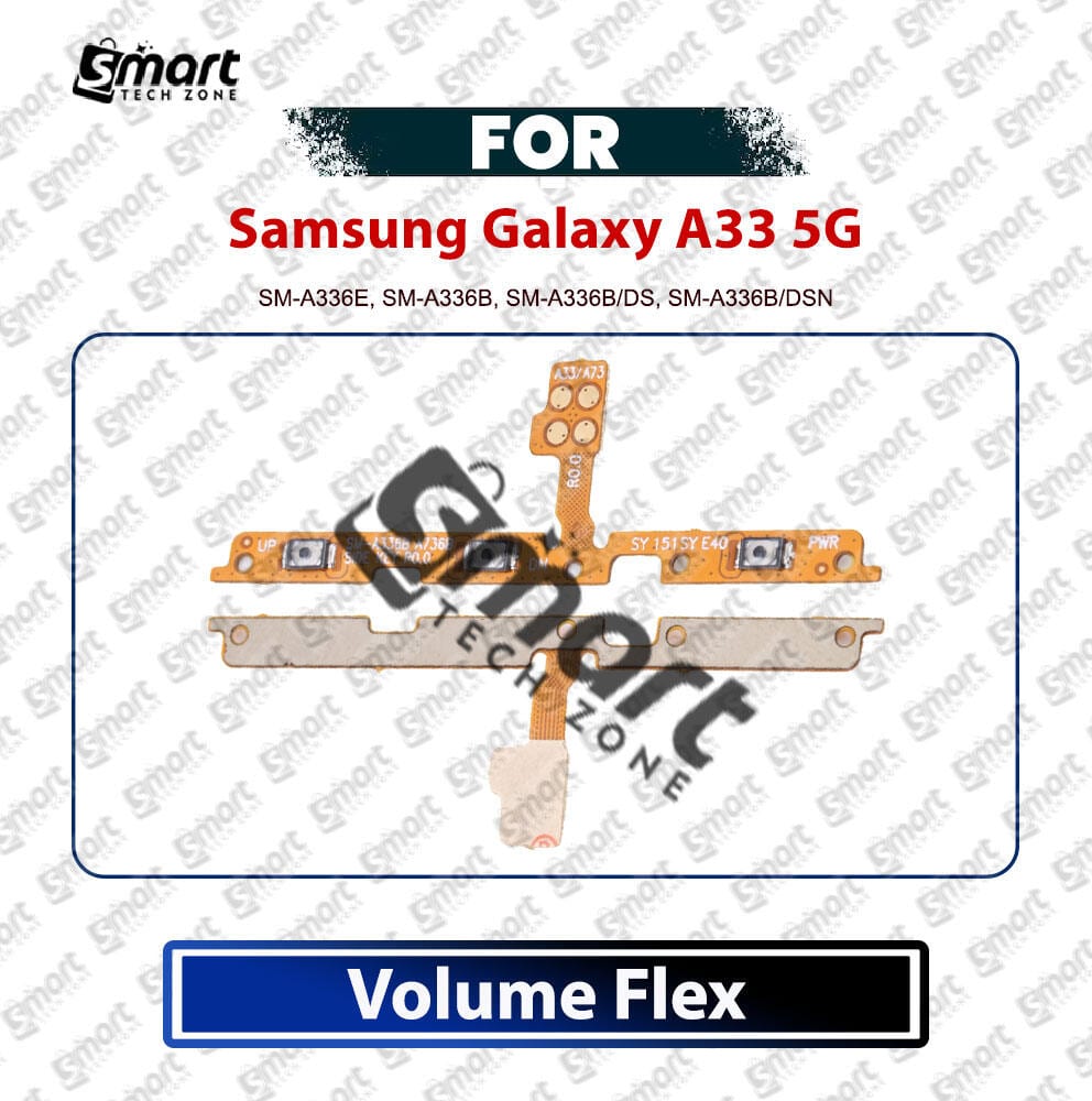 Samsung Galaxy A33 5G Volume & Power Switch On/Off Button Flex Cable Ribbon Replacement Part | Compatible SM-A336E, SM-A336B, SM-A336B/DS, SM-A336B/DSN - Price in Bangladesh