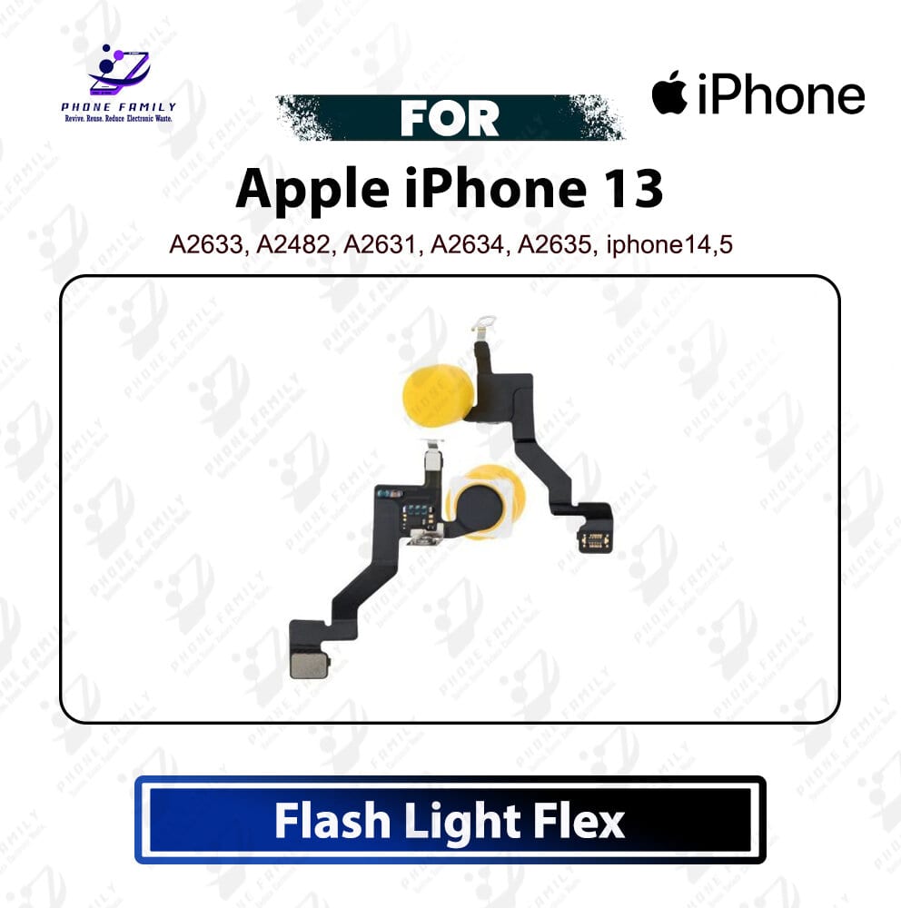 Apple iPhone 13 LED Flash Light & Back Camera Microphone Flex Cable - Rear Camera Flash Ribbon Repair Spare Part - Price in Bangladesh