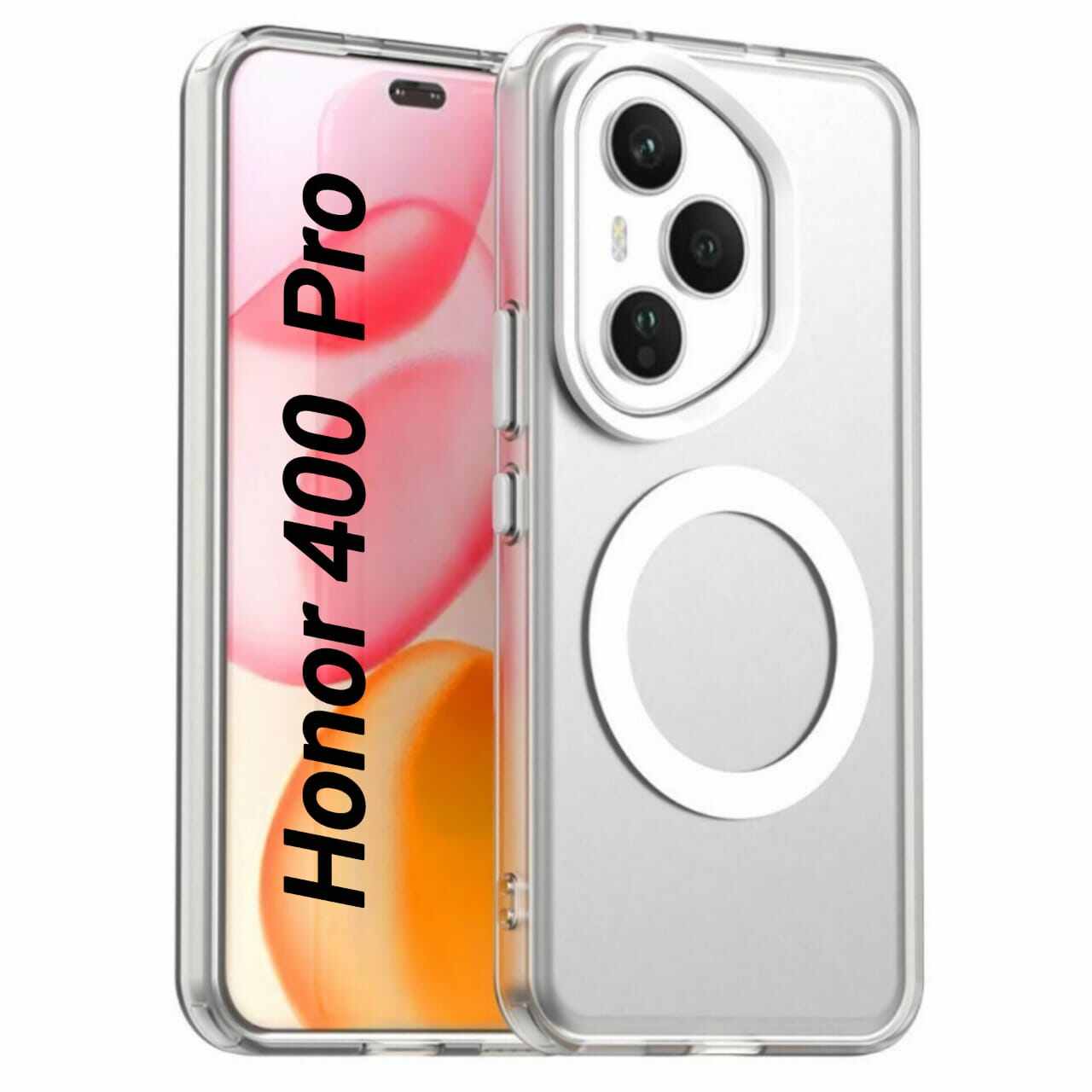 Anti Yellow Clear Back Cover Case for HONOR 400 PRO With Full Camera Protection