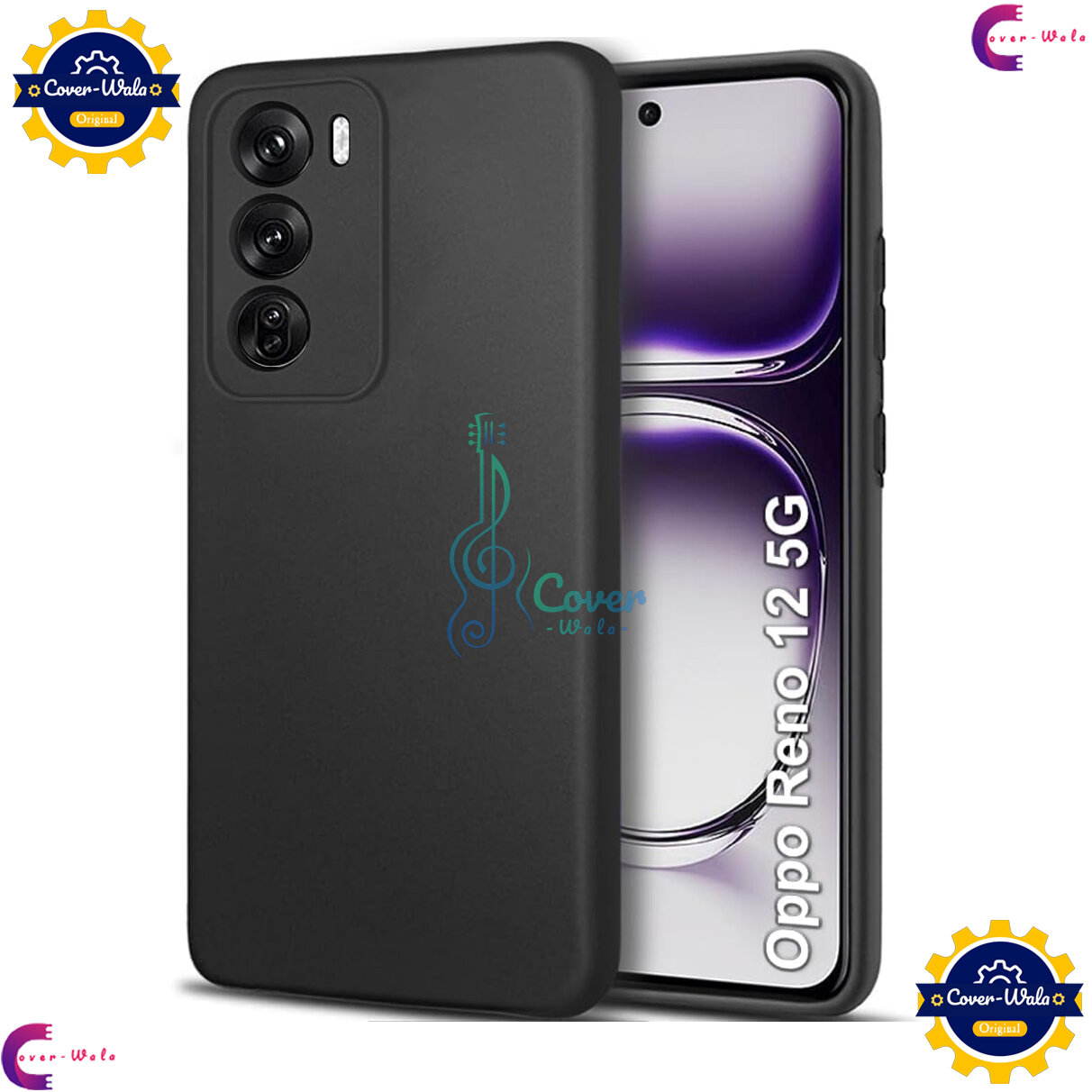 Transparent Back Clear Cover case + Xundd Protective Cover + Silicone Back Cover With Camera Protection Specially Designed For Oppo Reno12 5G Back Cover.