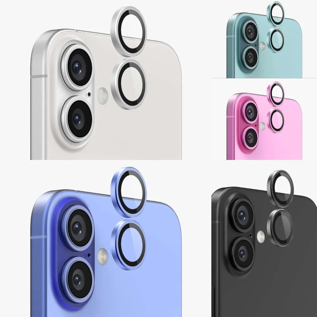 For Apple Iphone 16 6.1 / Iphone 16 Plus 6.7 Camera Lens Protector Hd Tempered Metal Glass Camera Screen Protector Cover Film Accessories (1 Set)
