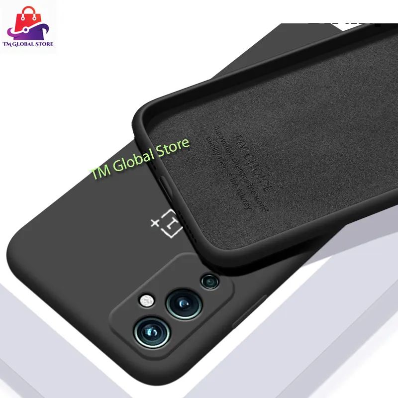 OnePlus 9 Strong Liquid Silicone Soft Gel Rubber Shockproof Case With Logo For