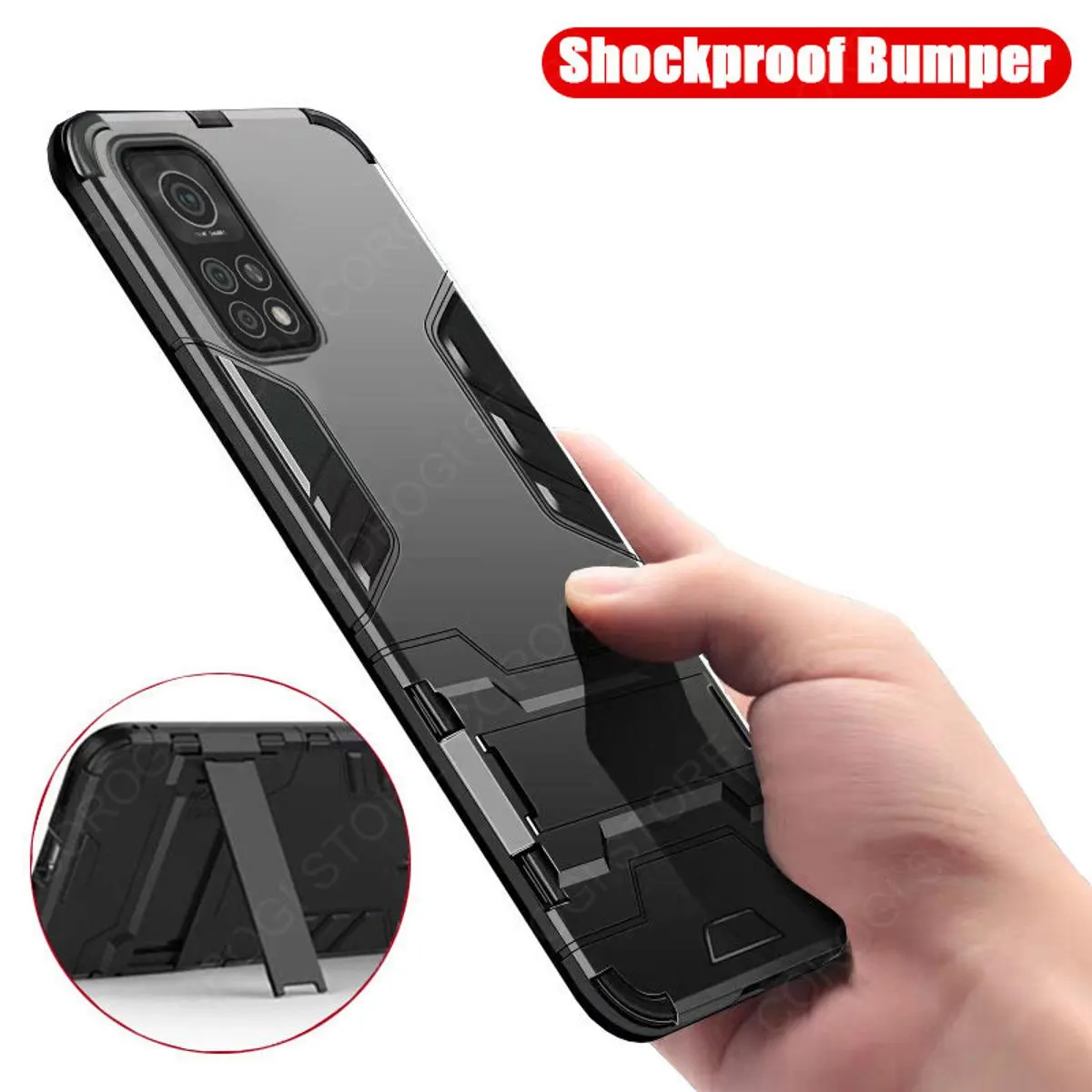 Icasecover for Oppo A76 4G/Oppo A96 4G Hard Case Shockproof Car Magnetic Stand