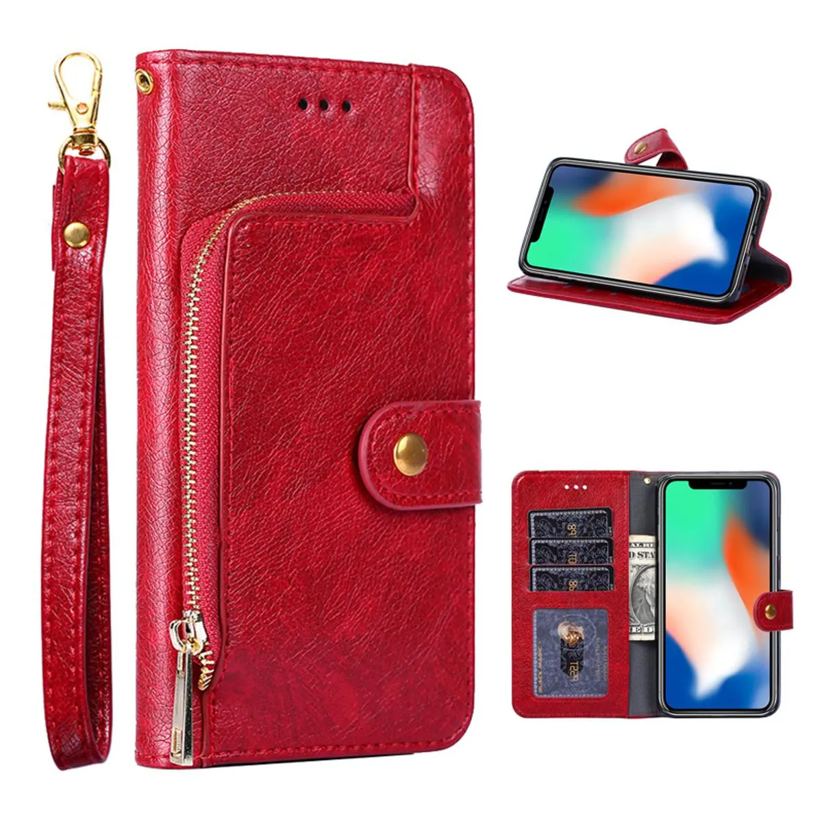 Samsung Galaxy S10 5G Phone Case Luxury R Wallet Case with Credit Card Slots