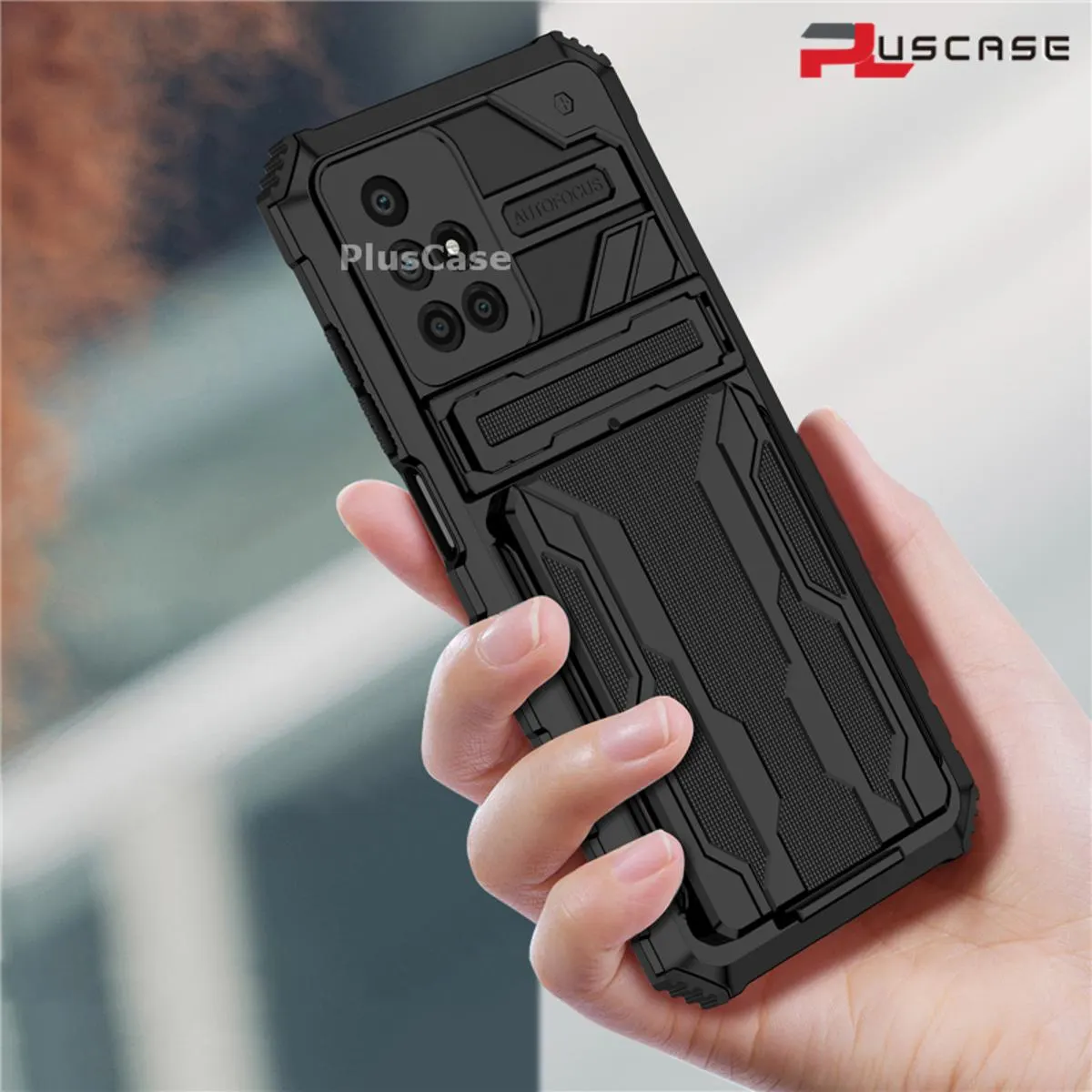 Pluscase for Samsung Galaxy S20 Fe Case Holder Card Slot Lens Protective Shell