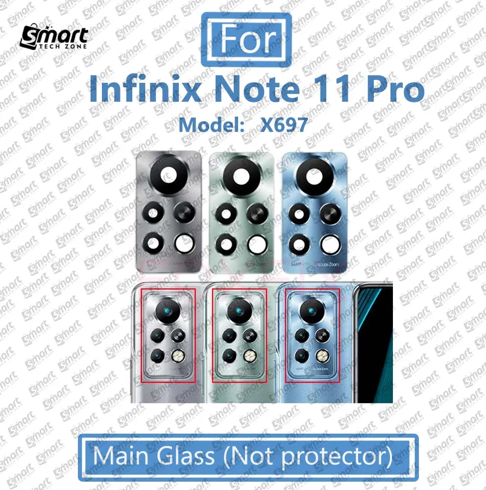 Infinix Note 11 Pro X697 Main Camera Glass Lens Frame Replacement Part (Not Tempered - Price in Bangladesh