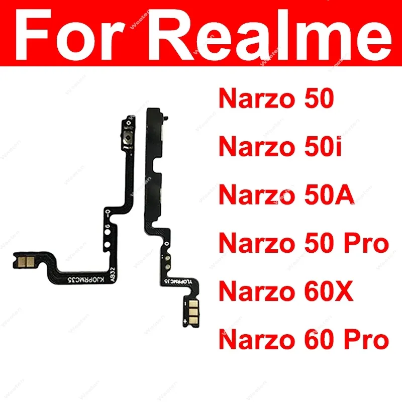 Power Volume Flex Cable For Realme Narzo 50 60 Pro 50i 50A Prime Narzo 60X On Off - Price in Bangladesh