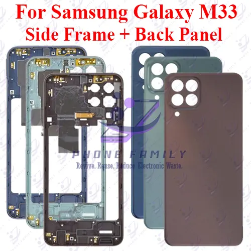 Samsung M33 Full Body Housing ( Side Frame + Back Panel Without Camera Glass - Price in Bangladesh