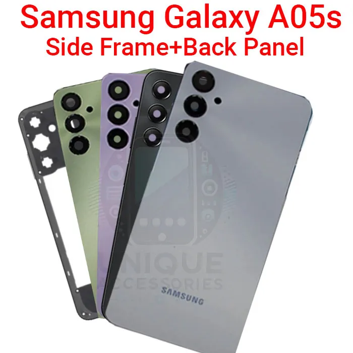 Samsung Galaxy A05s A057F Side Frame + Back Panel Housing + Camera Glass Back Shell - Price in Bangladesh