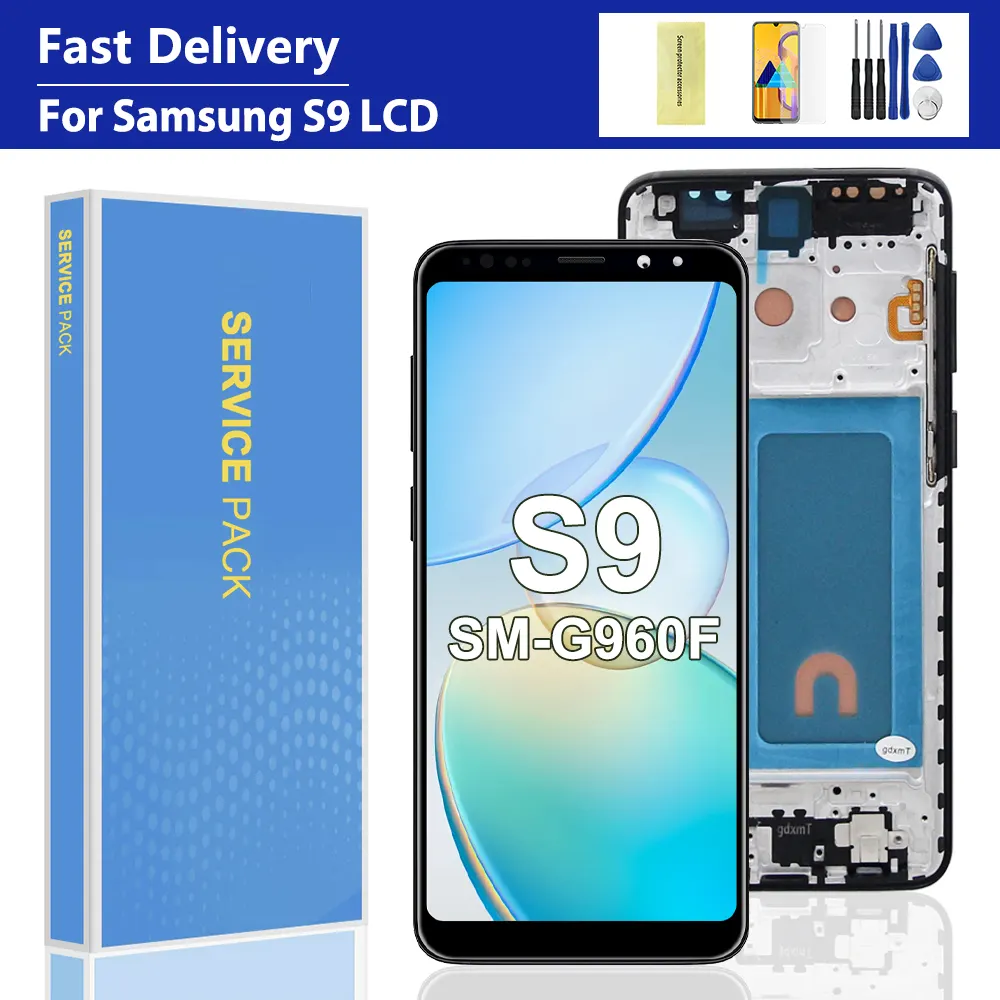 S9 G960 SM-G960FD LCD with Frame Display Touch Screen Digitizer Assembly Replacement - Price in Bangladesh