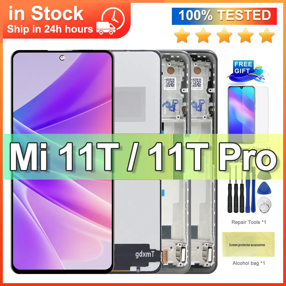 6.76" Tested Mi 11T Pro LCD Display Screen with Frame Touch Digitizer Assembly For - Price in Bangladesh