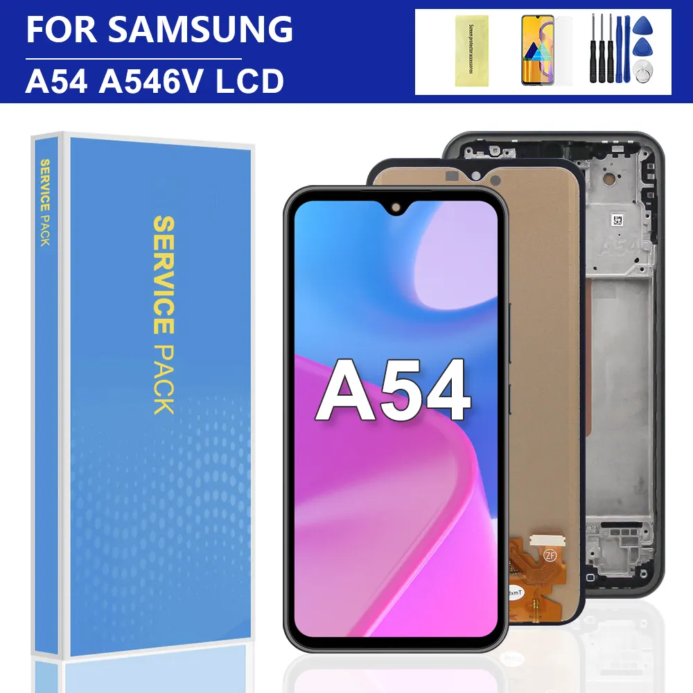 100% Tested For A54 5G A546B LCD Display Touch Screen With Frame Digitizer Assembly - Price in Bangladesh