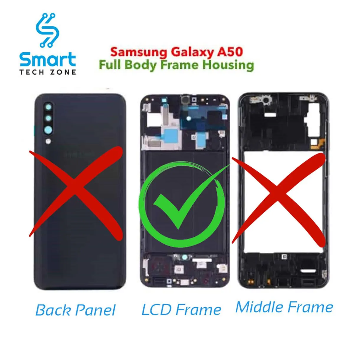Samsung Galaxy A50 Only LCD Frame Panel Housing - Price in Bangladesh