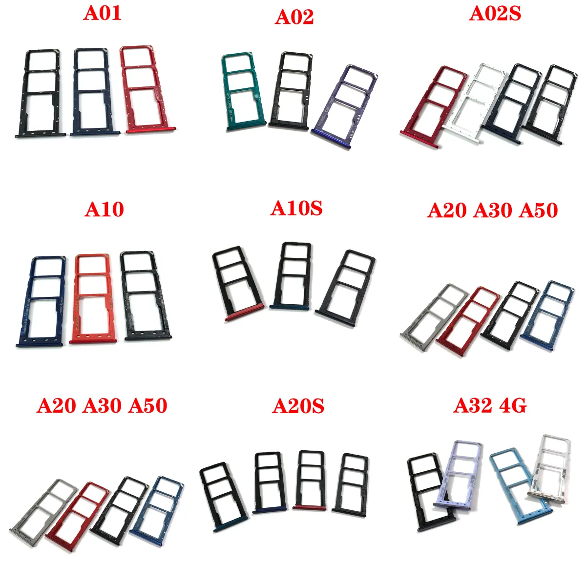 Samsung Galaxy A10 A10S A20 A20S A30 A30s A40 A50 A50S A51 A60 A70 Sim Tray - Price in Bangladesh