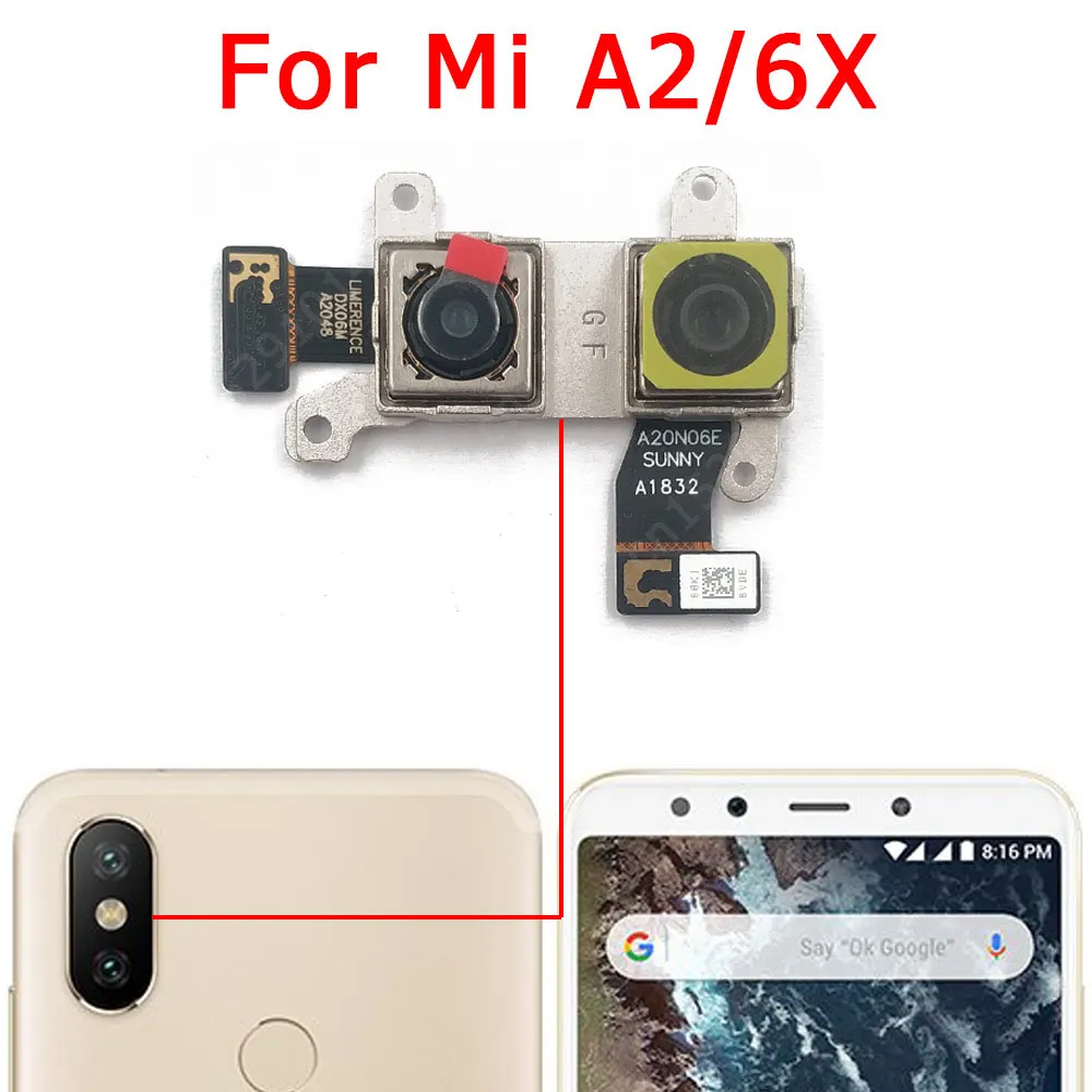 Rear Front Camera for Xiaomi Mi A2/6X Selfie Frontal Backside Repair Facing Back Camera Module Replacement Spare Parts - Price in Bangladesh