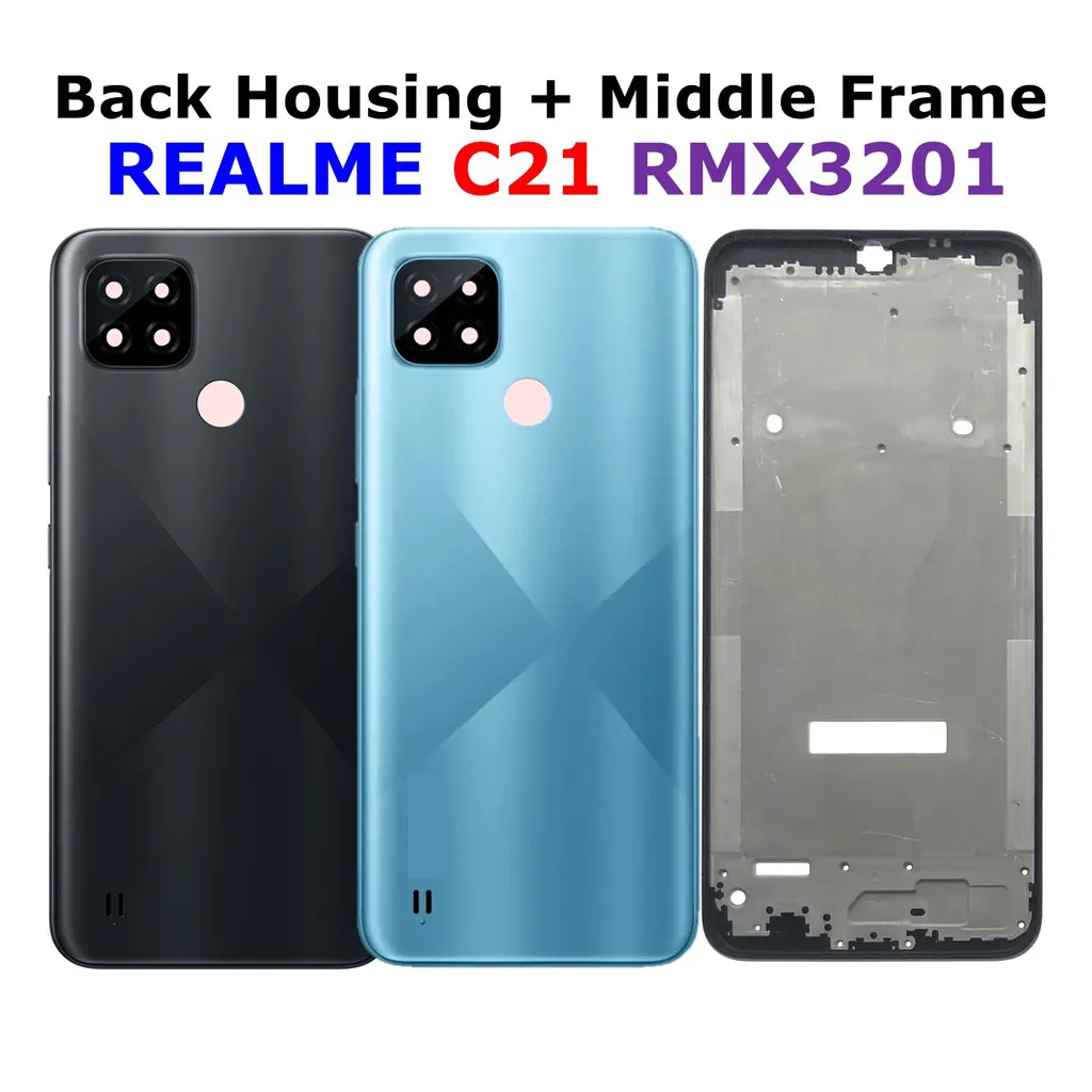 Relame C21 2021 RMX3201 - Full Body Housing With Middle Frame & On Off Volume Buttons - Price in Bangladesh
