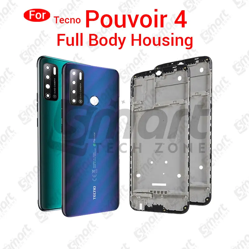 Tecno Pouvoir 4 Full Body Housing With Camera Glass (LCD Frame, Side/Middle Frame, Back Panel/Backshell) - Price in Bangladesh