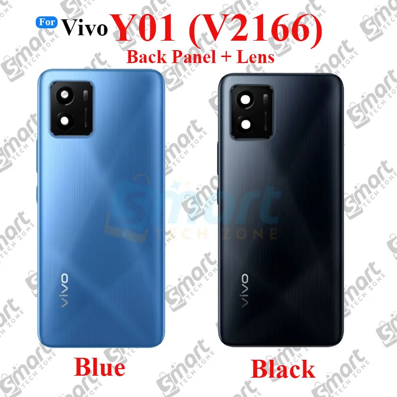 For Vivo Y01 V2166 Back Panel/Backshell/ Casing With Logo and With Camera Glass -All Colors Available - Price in Bangladesh