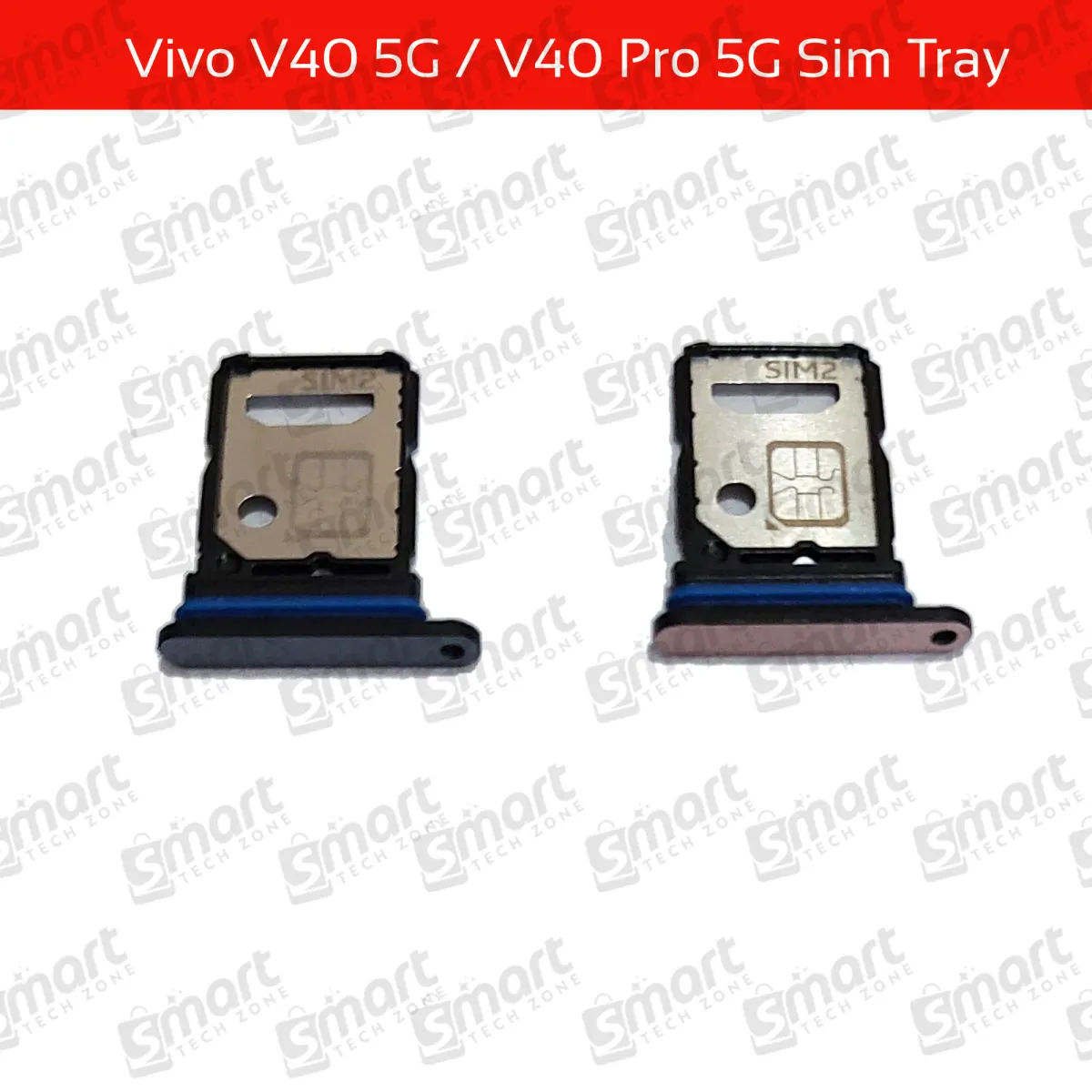 Vivo V40 5G / Vivo V40 Pro 5G Dual Nano Sim Card Tray Slot Holder Sim Adaptor With Free Sim Ejector Pin Replacement Part - Price in Bangladesh