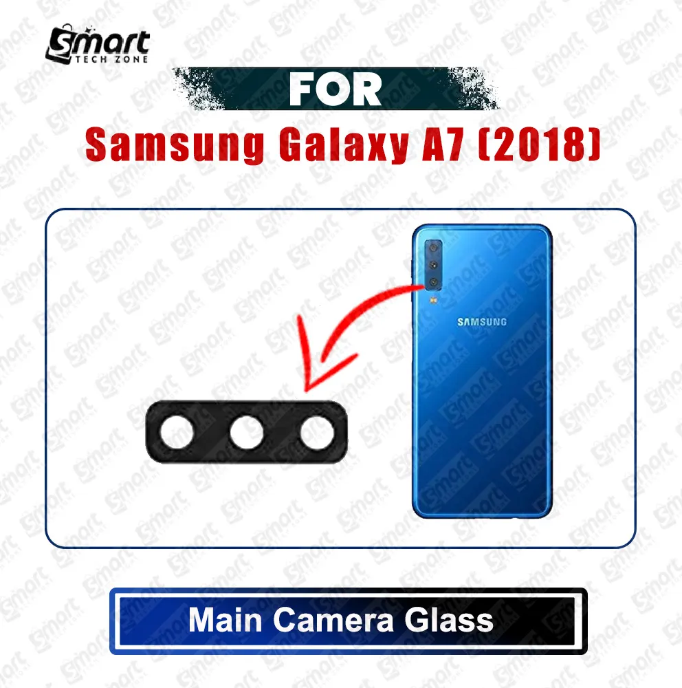 For Samsung Galaxy A7 2018 A750 Main Camera Glass Lens Frame Replacement Part (Not Tempered Camera Glass Protector) - Price in Bangladesh