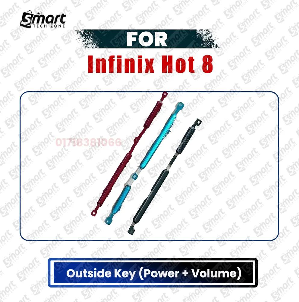 Power Volume Button Out Side Key For Infinix Hot 8 External Side Button - Price in Bangladesh
