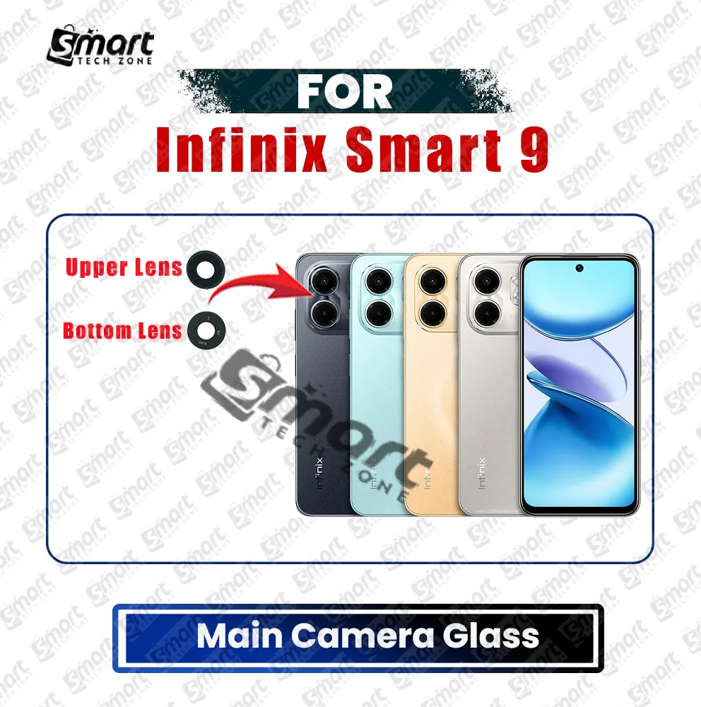 Camera Main Glass Lens for Infinix Smart 9 Replacement Part (Not Tempered Camera Glass Protector) - Price in Bangladesh