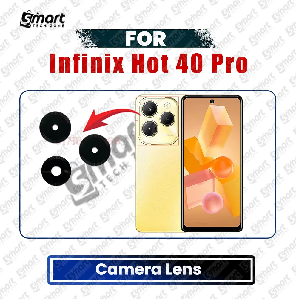 Back Rear Camera Lens Glass Compatible with Infinix Hot 40 Pro Camera Lens Glass Without Frame - Price in Bangladesh
