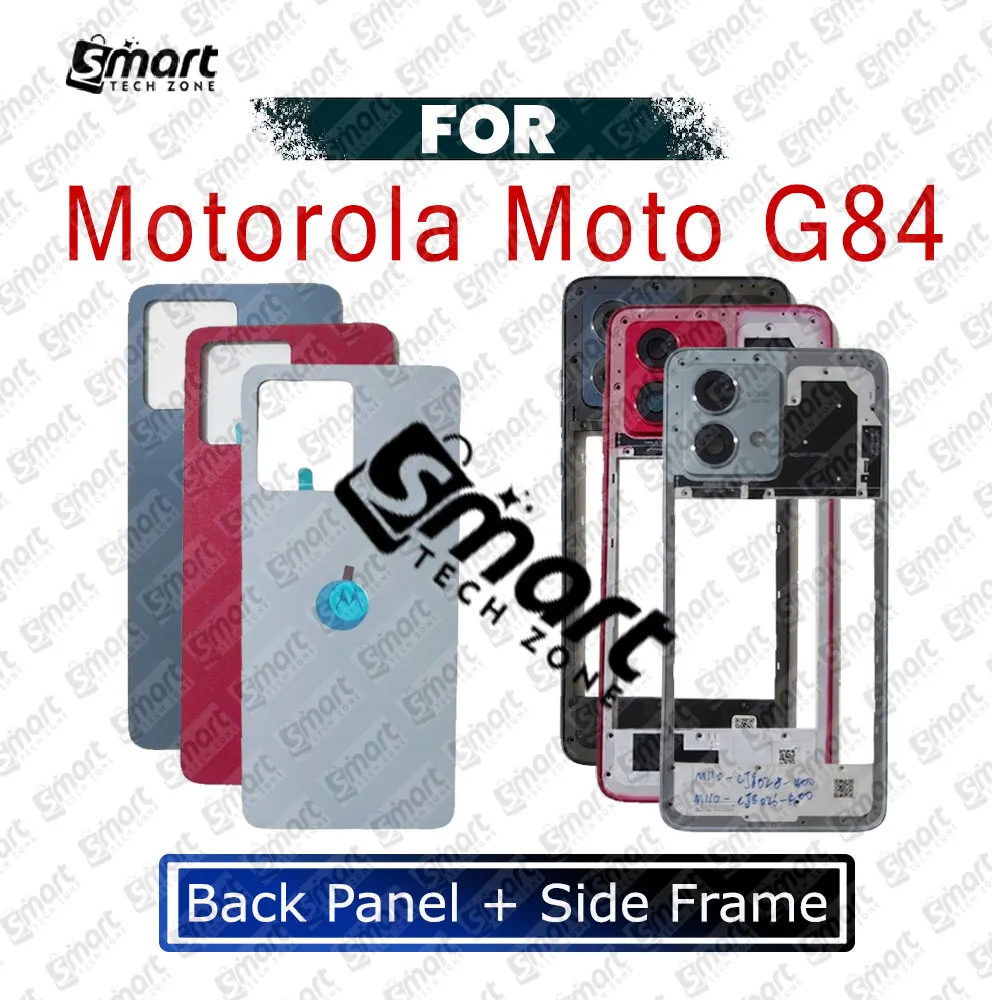 Motorola Moto G84 Back Panel Housing + Side Frame + Camera Glass + Outside Key (Plastic) Replacement | XT2347 XT2347-1 XT2347-2 | Exact Fit - Price in Bangladesh