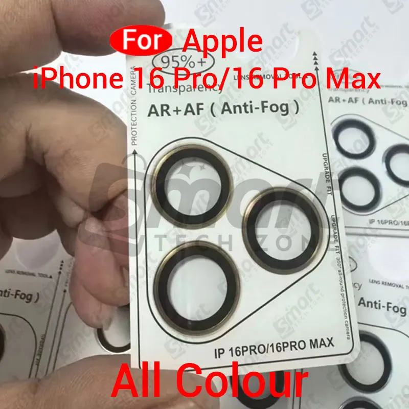 For Apple iPhone 16 Pro 16 Pro Max  All Colour Camera Protector Metal Ring Tempered Glass Camera Lens Protector - Price in Bangladesh
