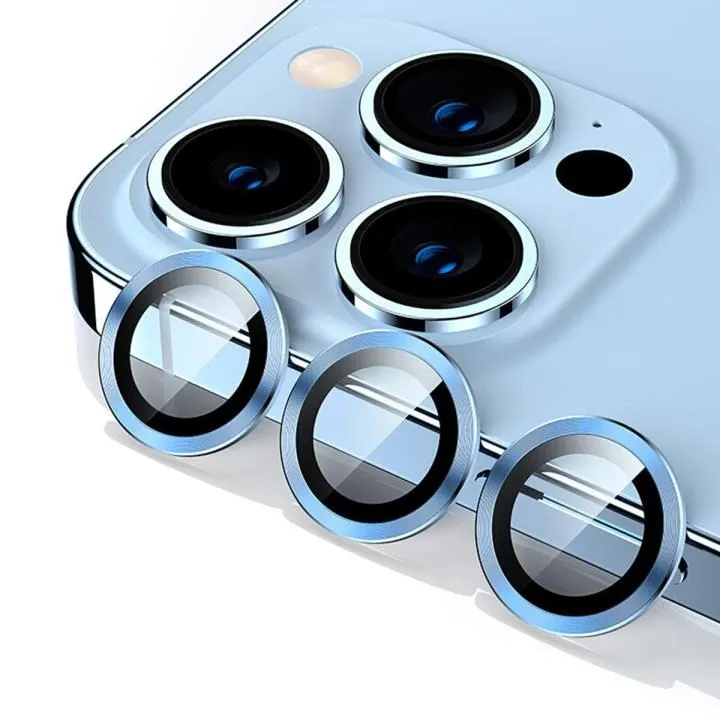 For Apple iPhone 17 Pro/17 Pro Max All Colour Camera Protector Metal Ring Tempered Glass Camera Lens Protector - Price in Bangladesh