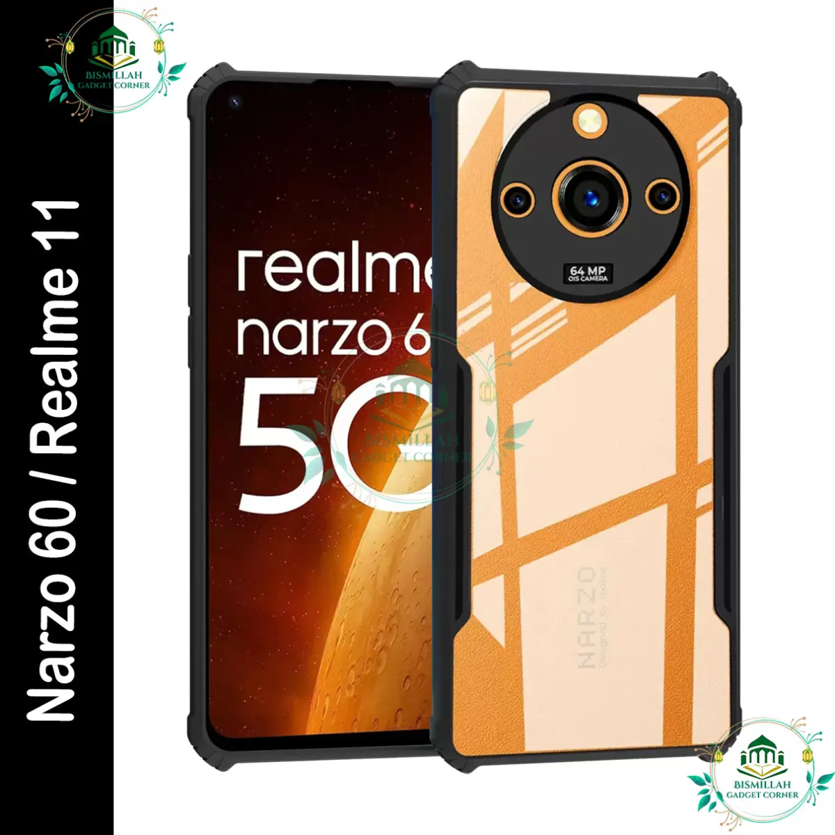 Xundd Back Cover for Realme Narzo 60 5G / Realme 11 5G Transparent Hybrid Hard PC Back Bumper