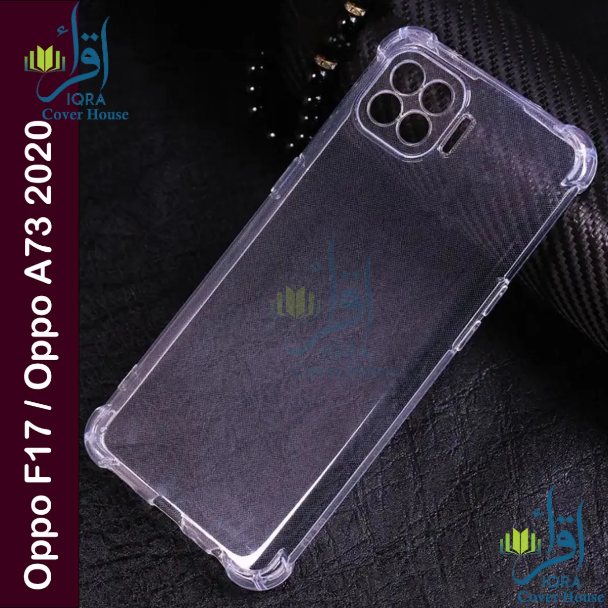 Transparent back cover For  Oppo F17 / Oppo A73 2020 Luxury transparent Protect Back Cover Soft Case