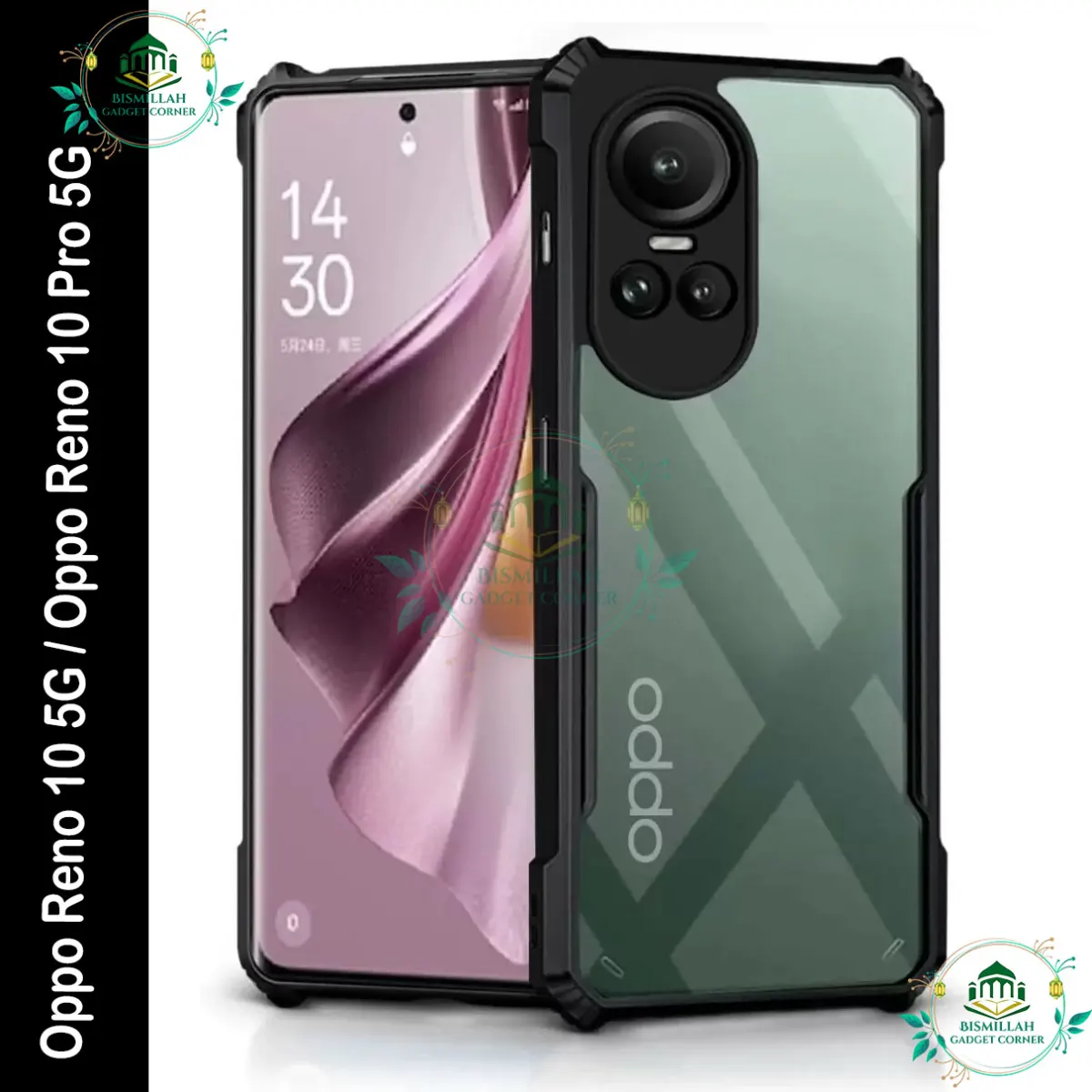 Xundd Back Cover for Oppo Reno 10 5G / Oppo Reno 10 Pro 5G Transparent Hybrid Hard PC Back Bumper