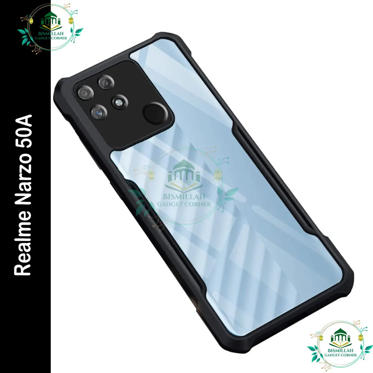 Xundd Back Cover for Realme Narzo 50A Transparent Hybrid Hard PC Back Bumper