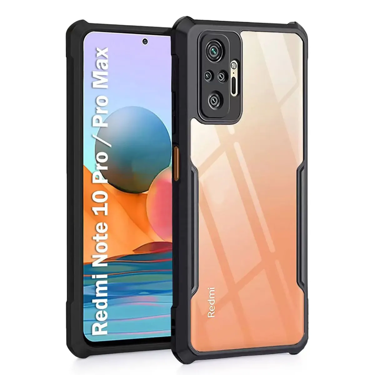 Xundd Transparent Hybrid Hard Back Cover for Redmi Note 10 Pro Max