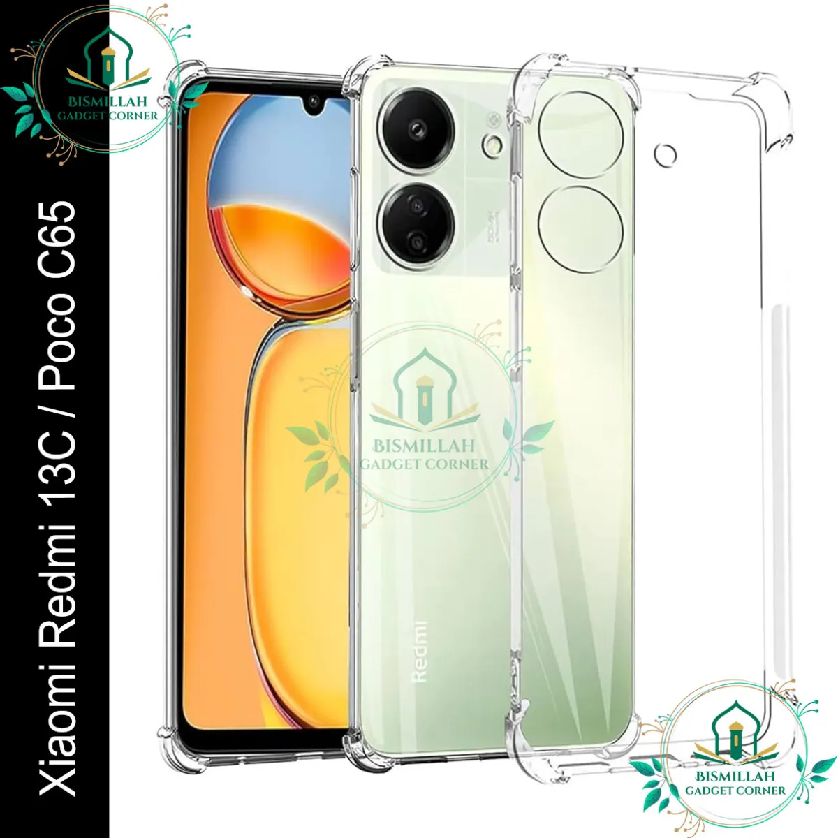 Original Transparent back cover For Xiaomi Redmi 13C / Xiaomi Poco C65 Luxury transparent Protect Back Cover Soft Case
