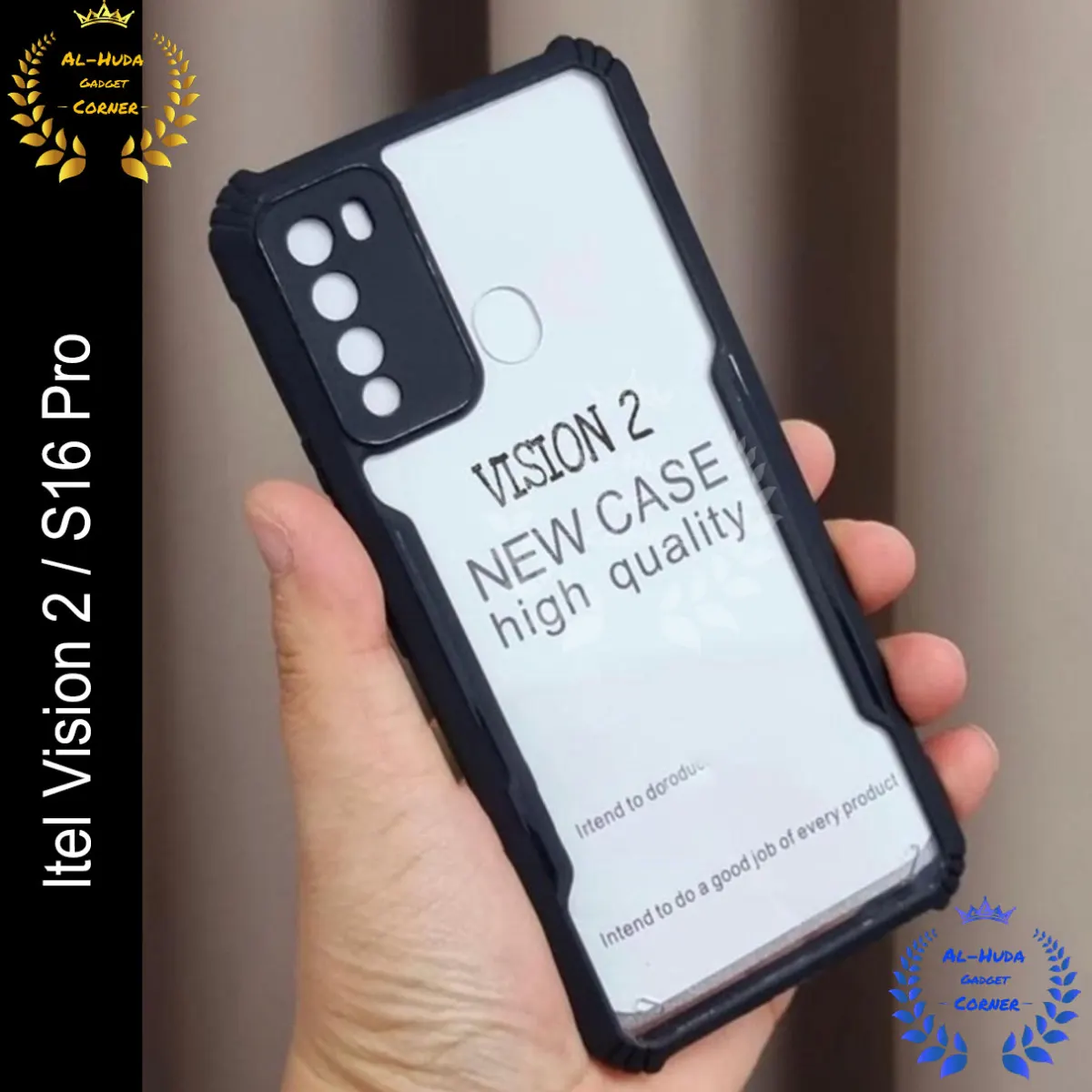 Xundd Back Cover for itel Vision 2 / itel S16 Pro Transparent Hybrid Hard PC Back Bumper